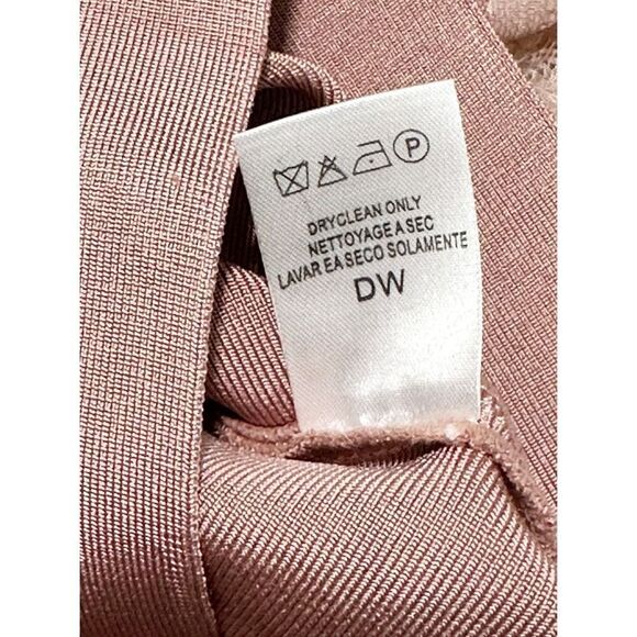 PoshShop Sheer‎ Lace Sleeveless Sheath Dress Caged Neck Blush Pink Extra Small - Picture 8 of 14